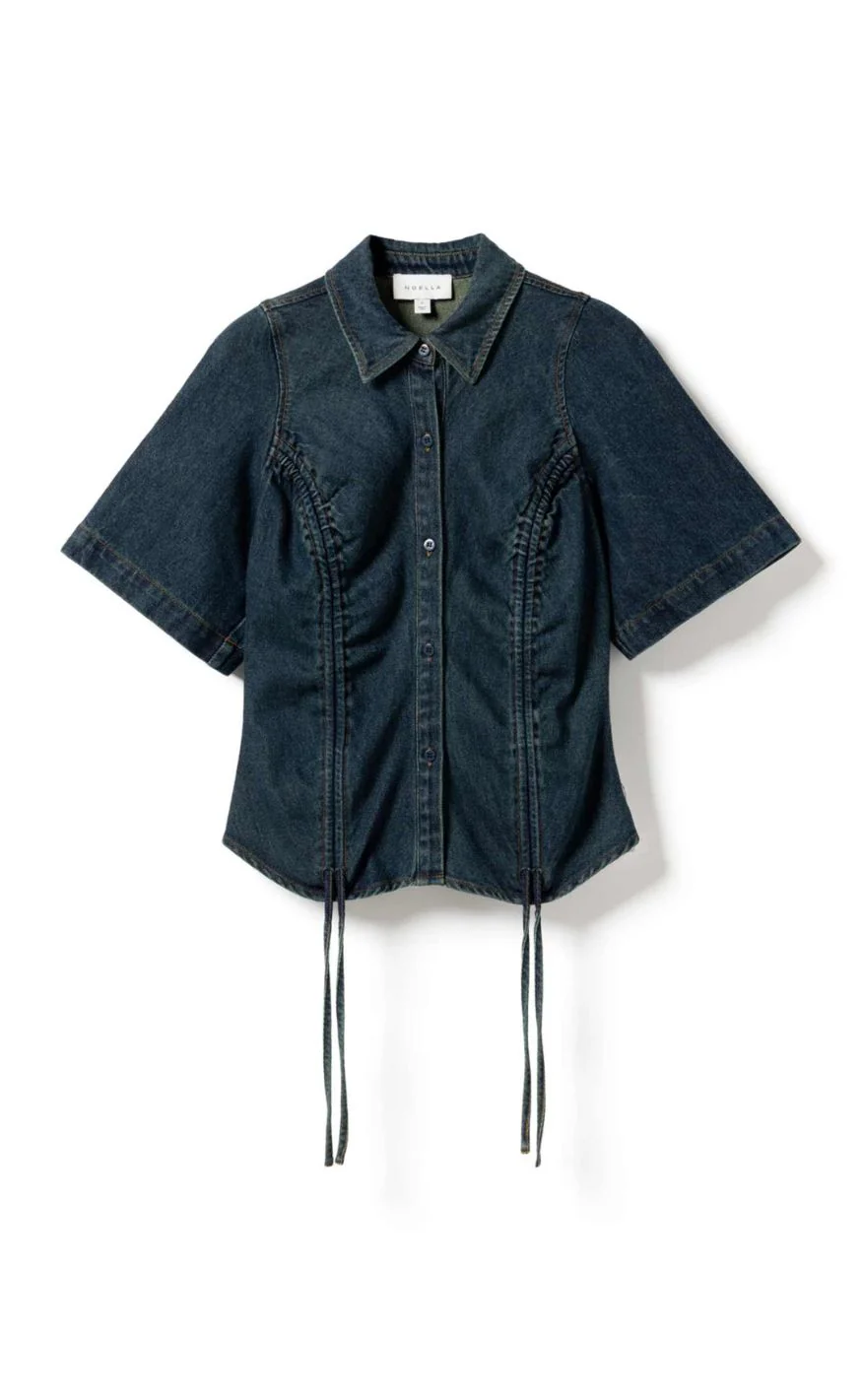 Noella Bluse - Miciaiah SS - Vintage Blue Wash - Image 2