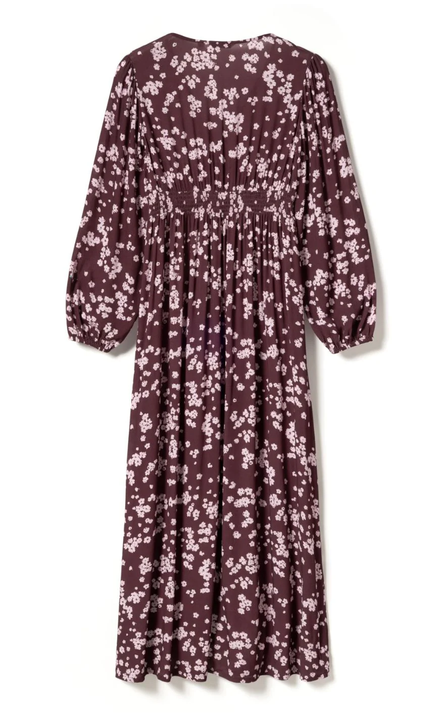 Noella Kjole - Lilith Maxi - Deja Burgundy Print - Image 4