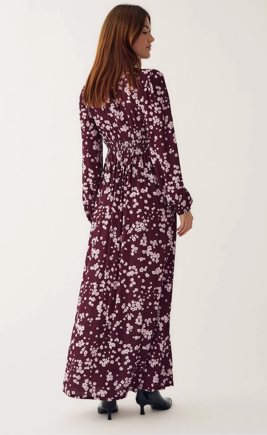 Noella Kjole - Lilith Maxi - Deja Burgundy Print - Image 7