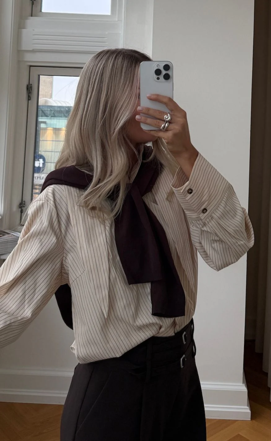 Noella Skjorte - Myra - Donnie Cream Stripe - Image 4