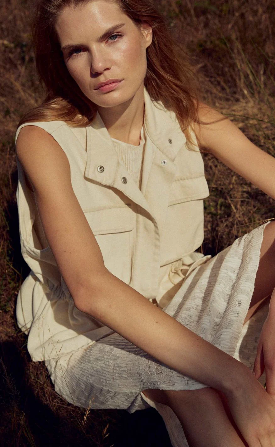 Noella Vest - Mireya - Washed Ivory - Image 3
