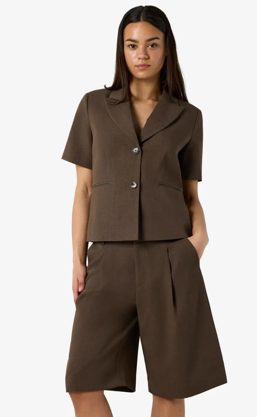 Noisy May Blazer - Monna Fitted- Chocolate Brown