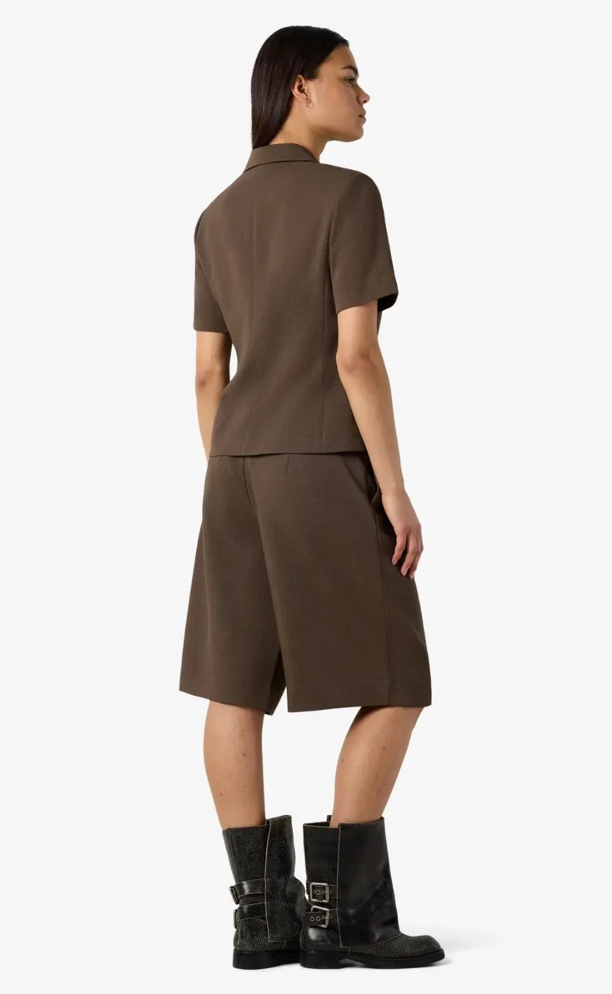 Noisy May Blazer - Monna Fitted- Chocolate Brown - Image 4