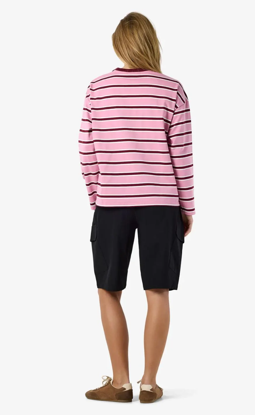 Noisy May Bluse - Member - Begonia Pink Stripe/Tibetan Red/Bright White - Image 11