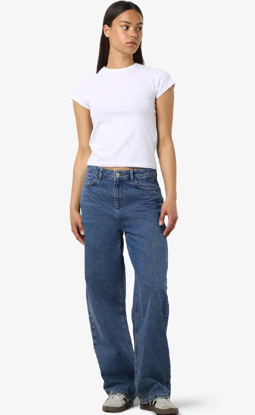Noisy May Bukser - Alexa NW - Medium Blue Denim - Image 6