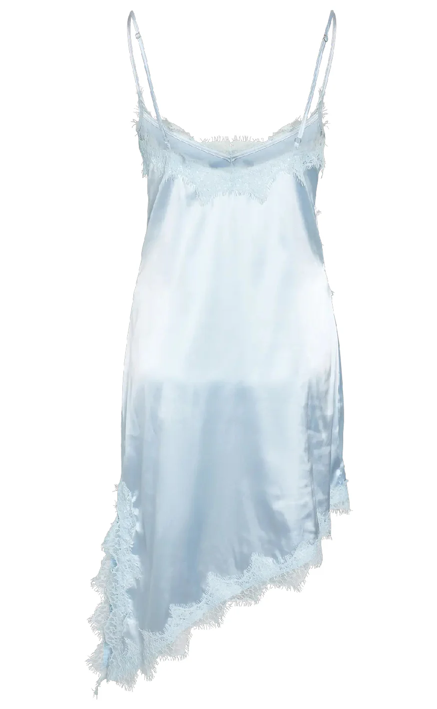 Noisy May Kjole - Sofie Satin Lace - Cerulean - Image 3