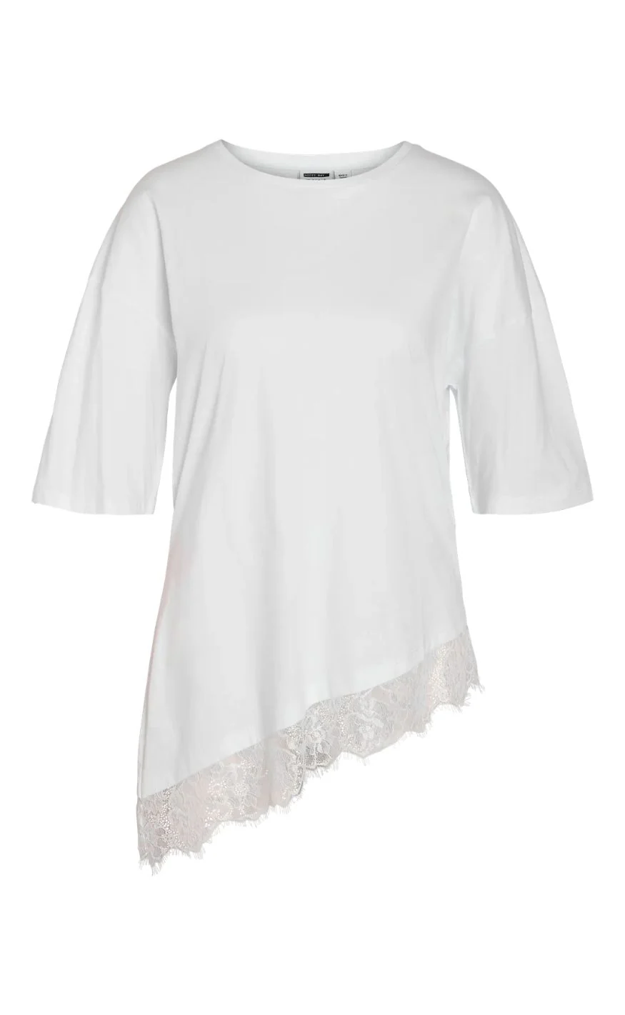 Noisy May T-shirt - Easy Lace - White