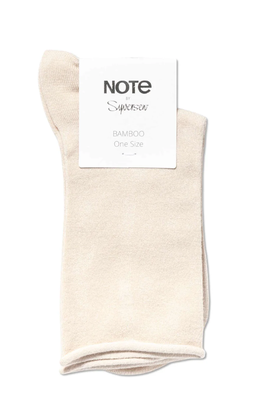 Oroblu Strømper - Note Woman Bamboo Roll Top - Beige - Image 2
