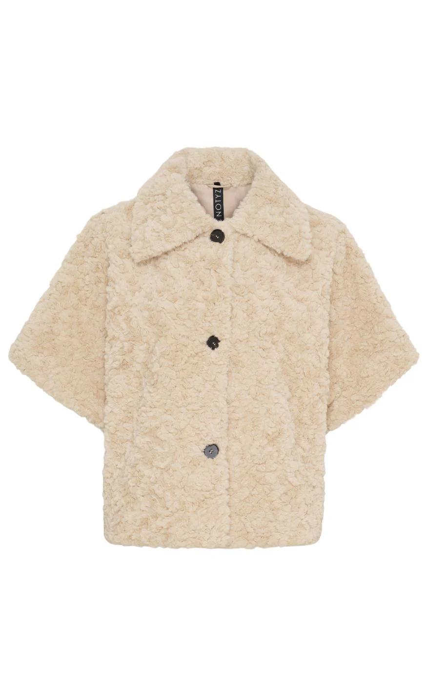 Notyz Jakke - Faux Fur - Taupe