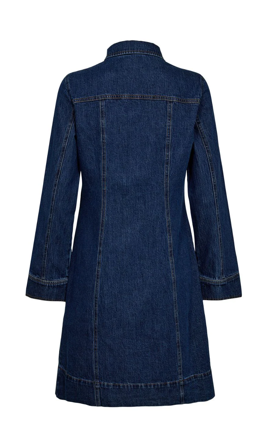 Nümph Kjole - Addison - Medium Blue Denim - Image 2
