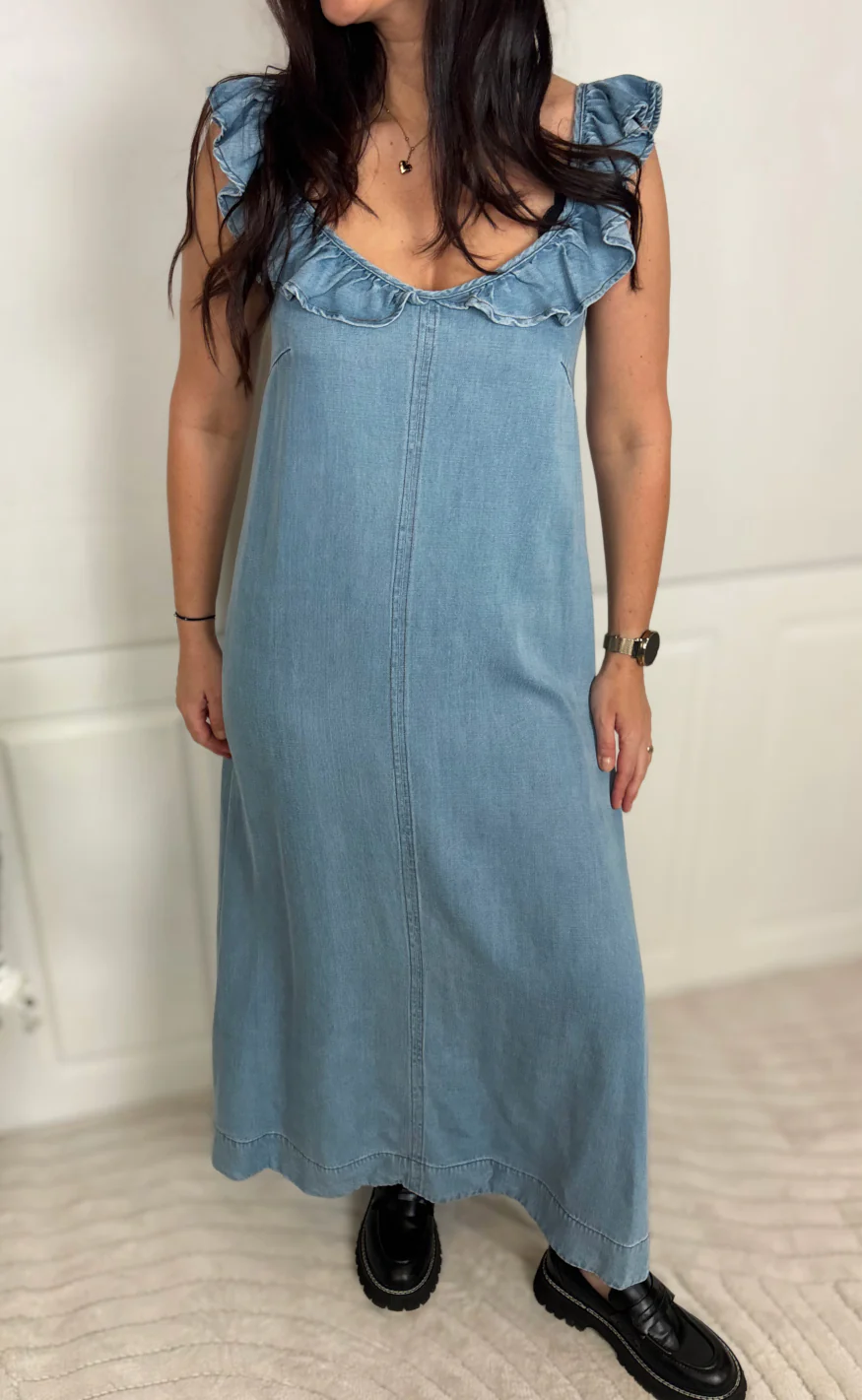 Nümph Kjole - Elida - Light Blue Denim - Image 2