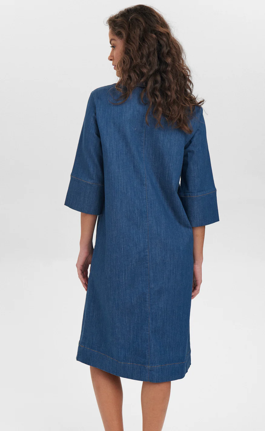 Nümph Kjole - Izzas - Medium Blue Denim - Image 2