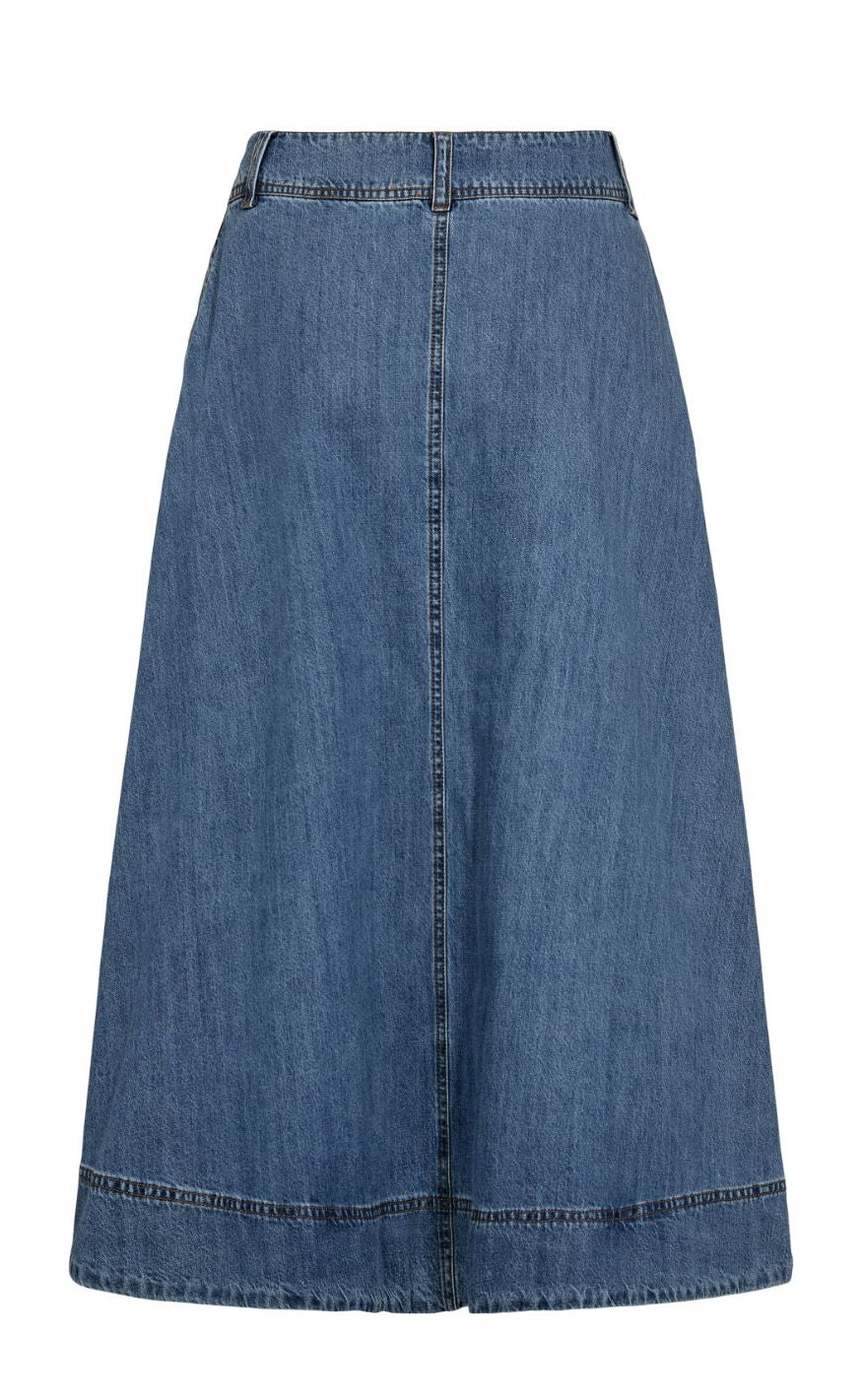 Nümph Nederdel - Sandie - Medium Blue Denim - Image 4