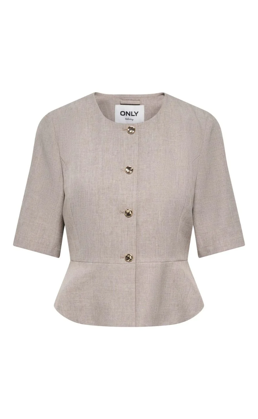 ONLY Blazer - Linda Peplum - Fungi Melange