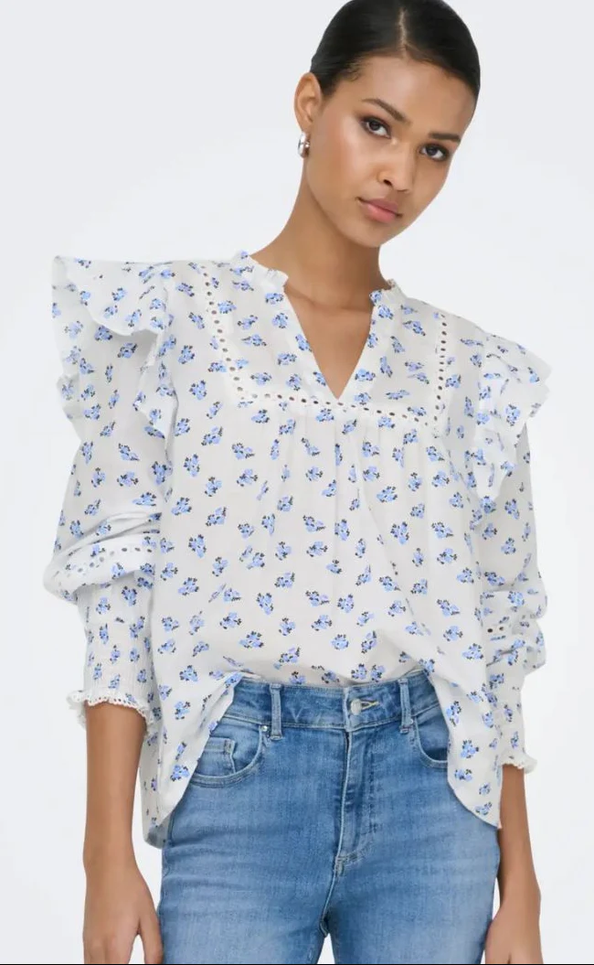 Only Bluse - Idris - Cashmere Blue Mini Floral
