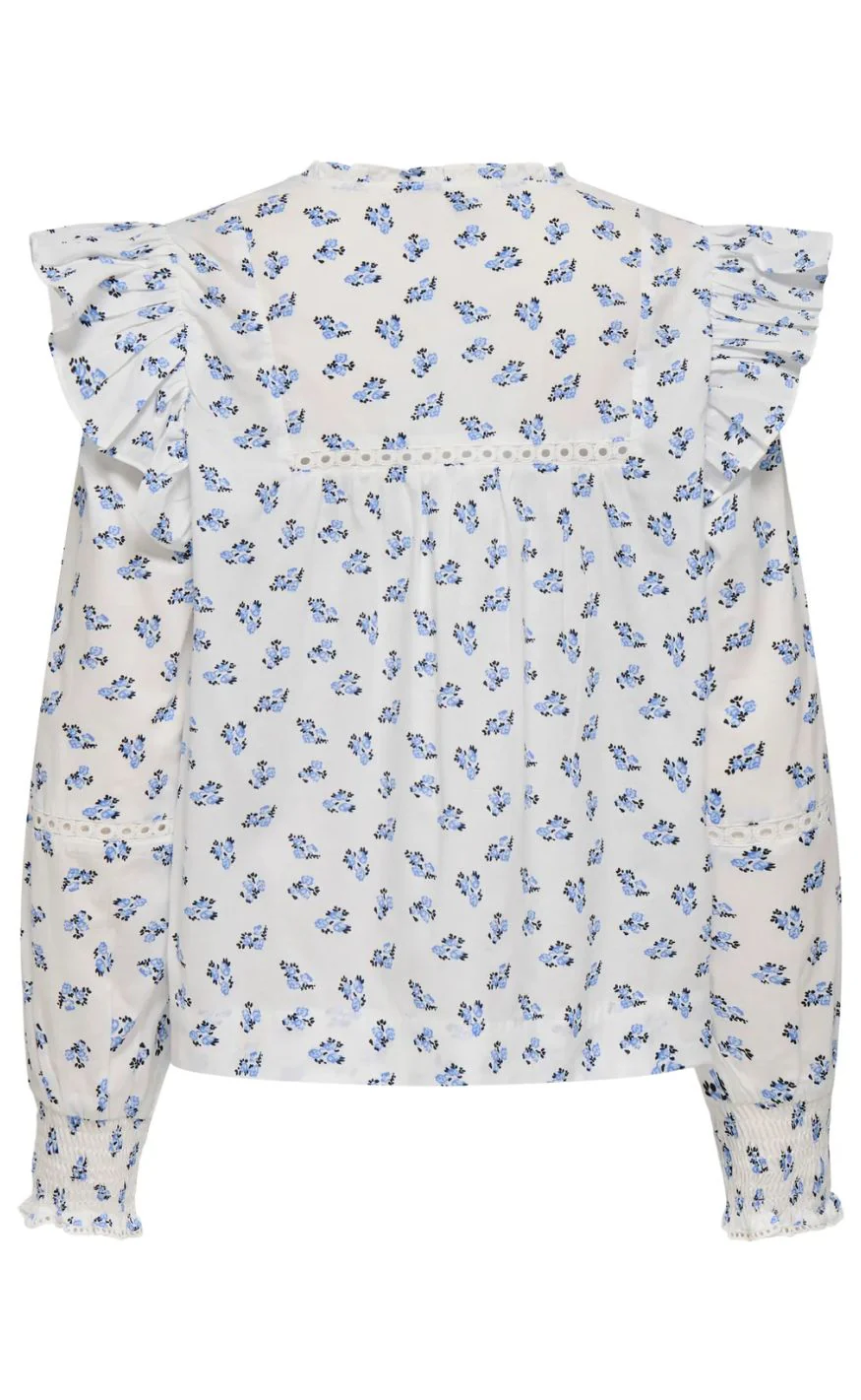 Only Bluse - Idris - Cashmere Blue Mini Floral - Image 3
