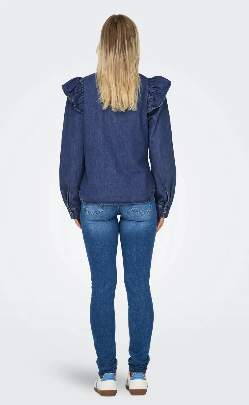 ONLY Bluse - Indigo - Dark Blue Denim - Image 4