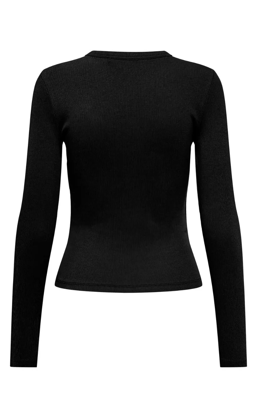 ONLY Bluse - Val O-neck - Black - Image 3