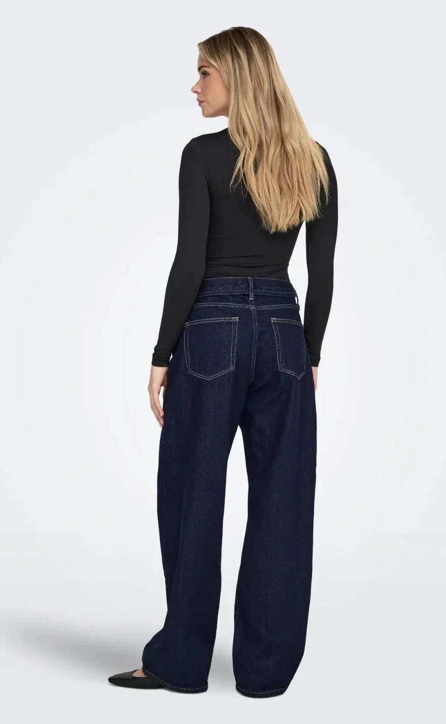 ONLY Bukser - Gianna MW Straight - Dark Blue Denim Rinse - Image 4