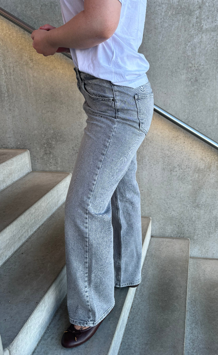 ONLY Bukser - Juicy Wide Leg - Medium Grey Denim - Image 10
