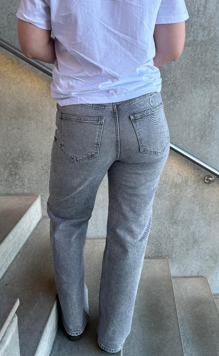 ONLY Bukser - Juicy Wide Leg - Medium Grey Denim - Image 11
