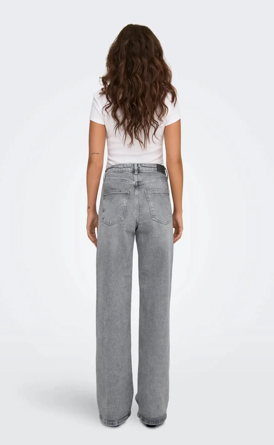 ONLY Bukser - Juicy Wide Leg - Medium Grey Denim - Image 6