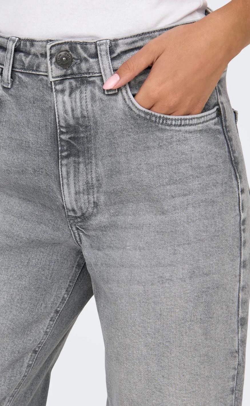 ONLY Bukser - Juicy Wide Leg - Medium Grey Denim - Image 8