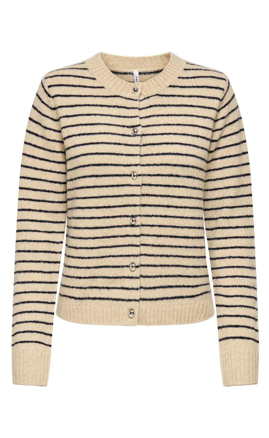 ONLY Cardigan - Chester LS - Humus Niht Sky/Mel/Silver Button - Image 2
