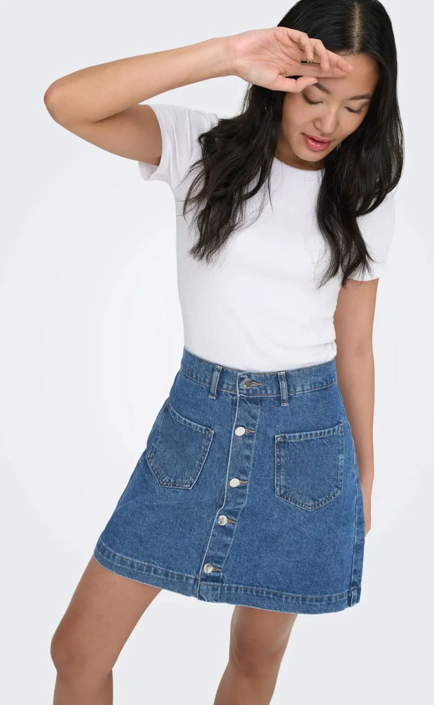 ONLY Nederdel - Amazing - Medium Blue Denim - Image 4