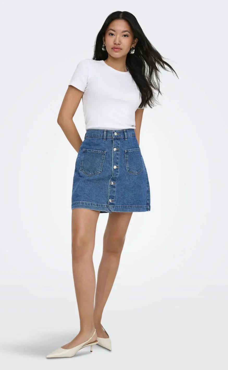 ONLY Nederdel - Amazing - Medium Blue Denim - Image 5