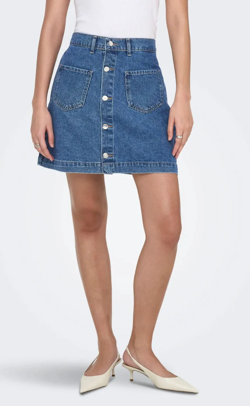 ONLY Nederdel - Amazing - Medium Blue Denim - Image 6