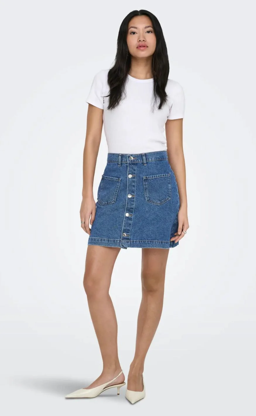 ONLY Nederdel - Amazing - Medium Blue Denim - Image 8