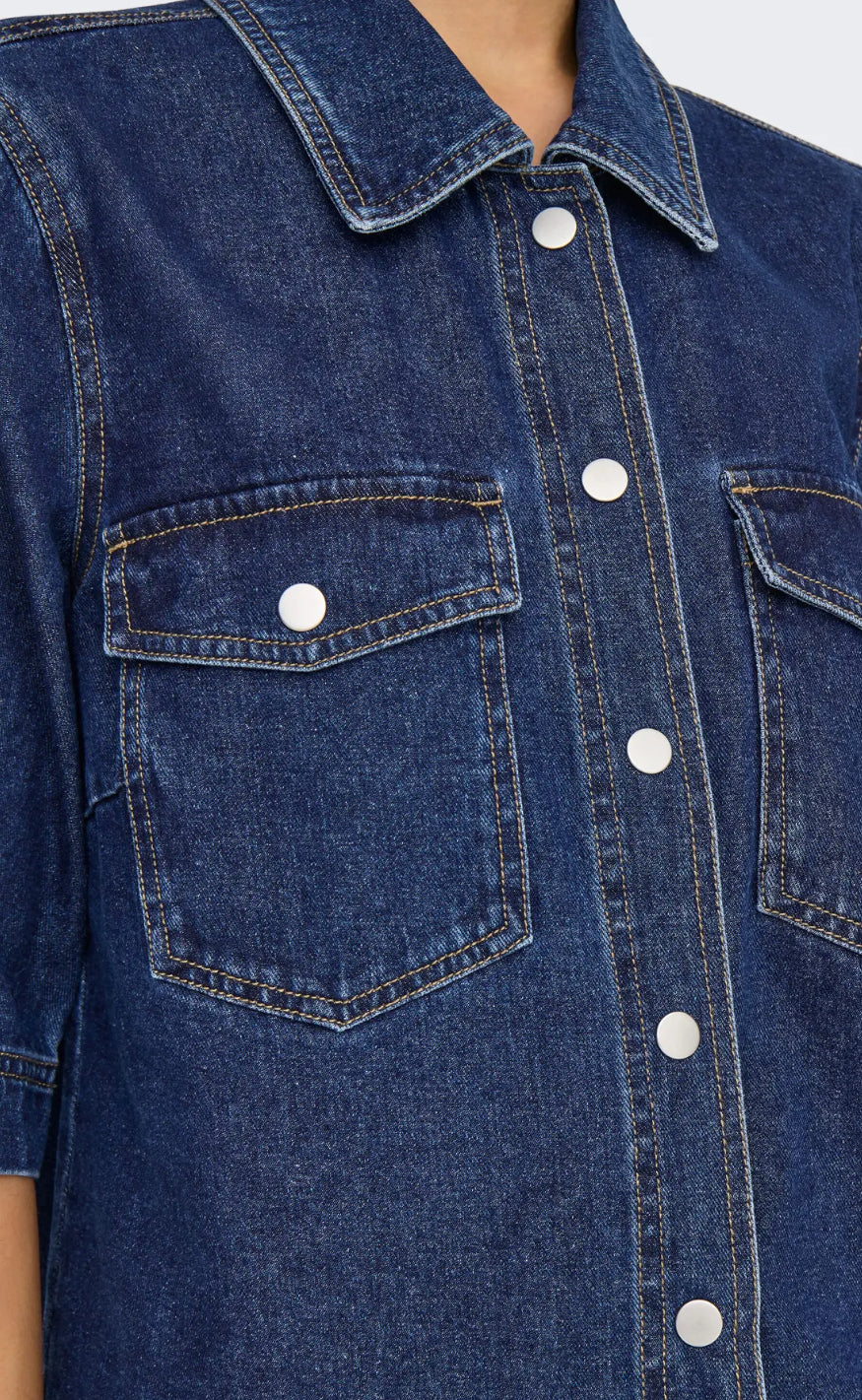 ONLY Skjorte - Belle - Dark Blue Denim - Image 10