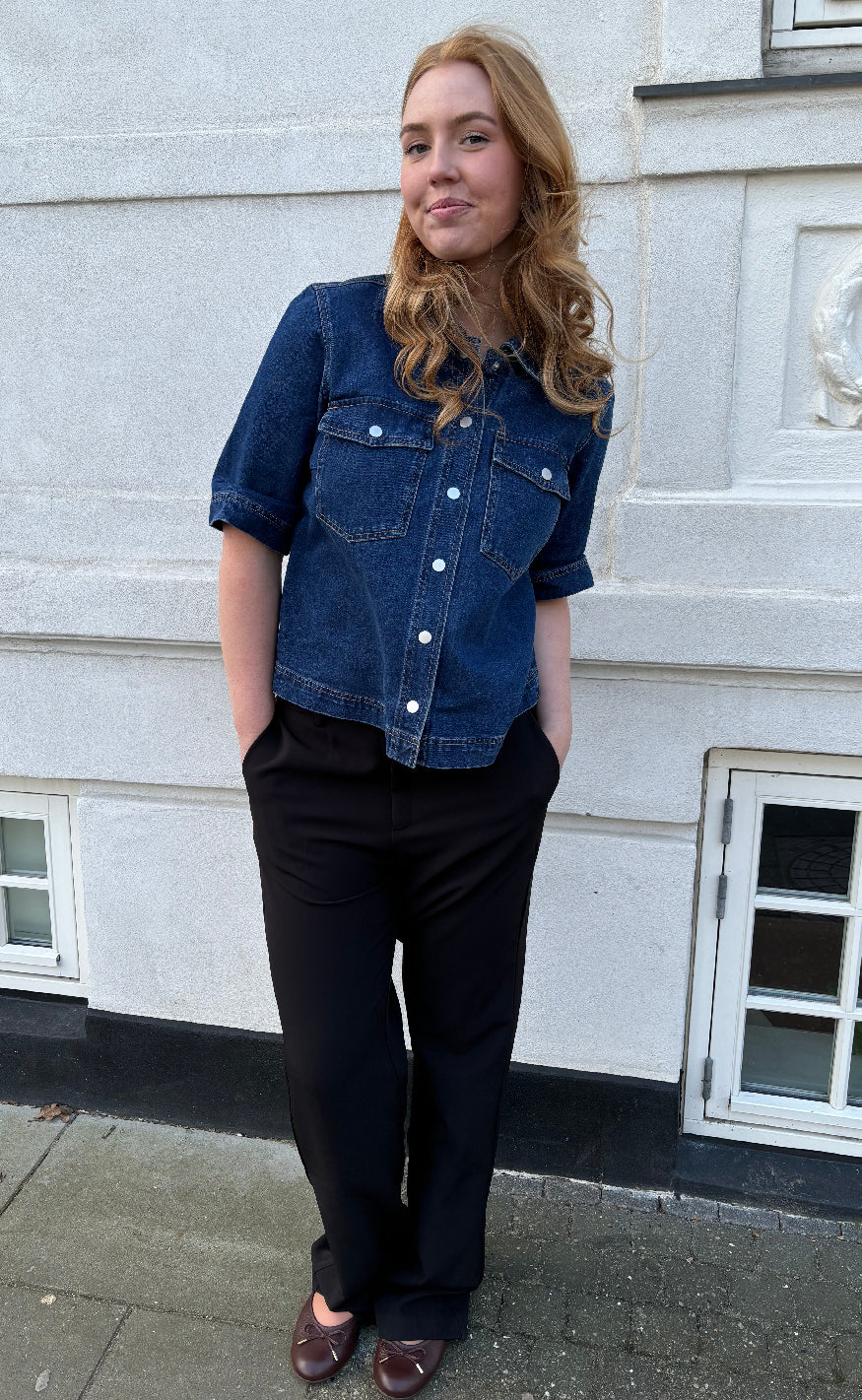 ONLY Skjorte - Belle - Dark Blue Denim - Image 2
