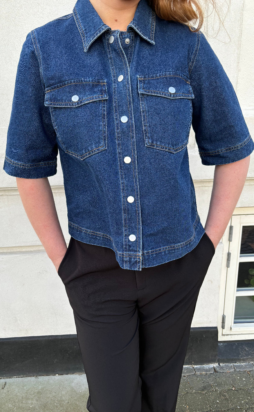 ONLY Skjorte - Belle - Dark Blue Denim - Image 3