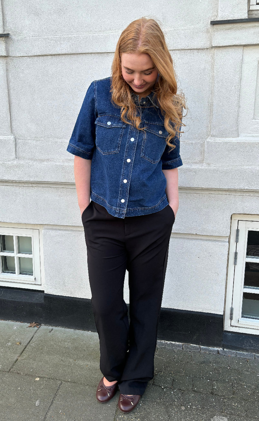 ONLY Skjorte - Belle - Dark Blue Denim - Image 4