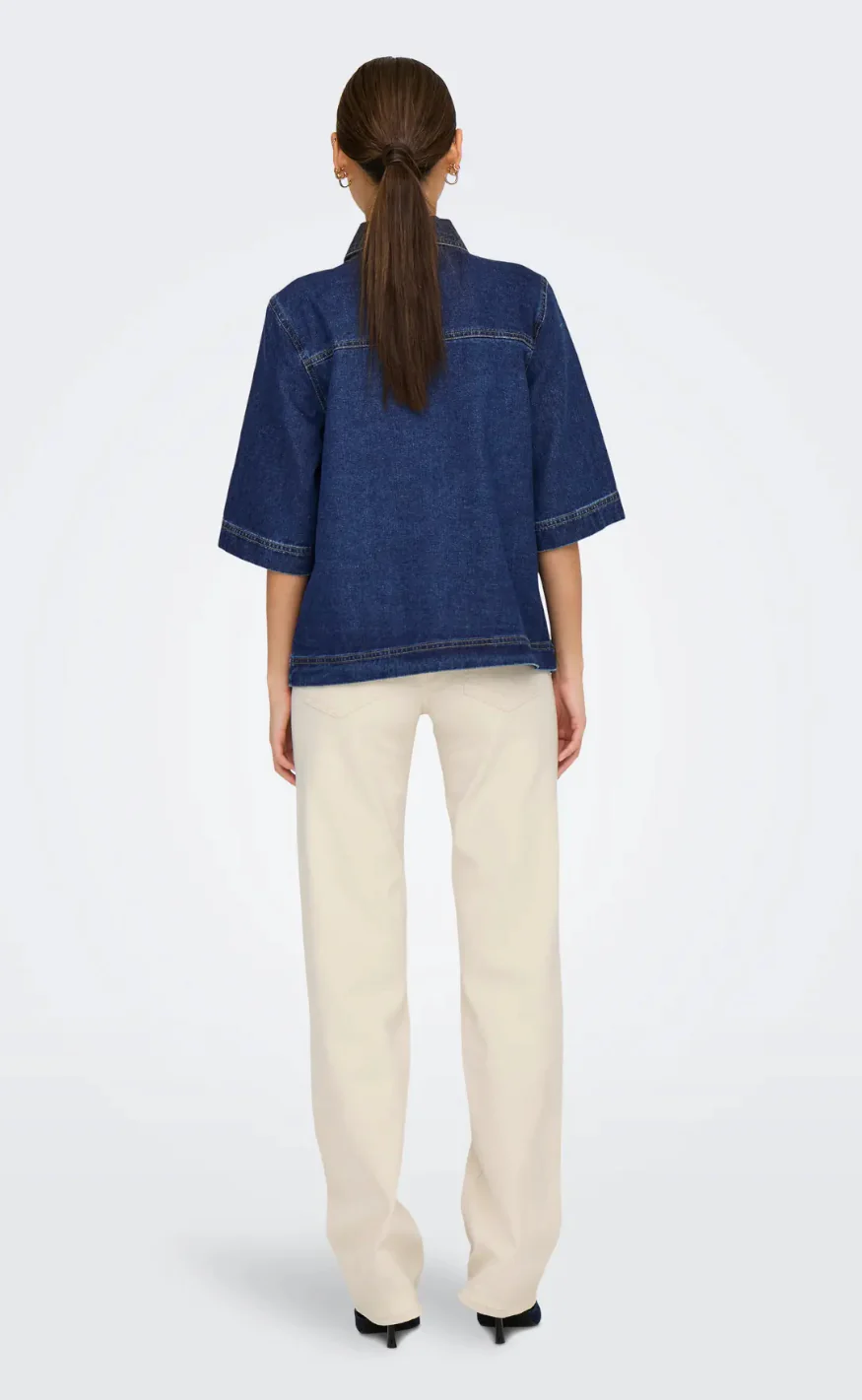 ONLY Skjorte - Belle - Dark Blue Denim - Image 7