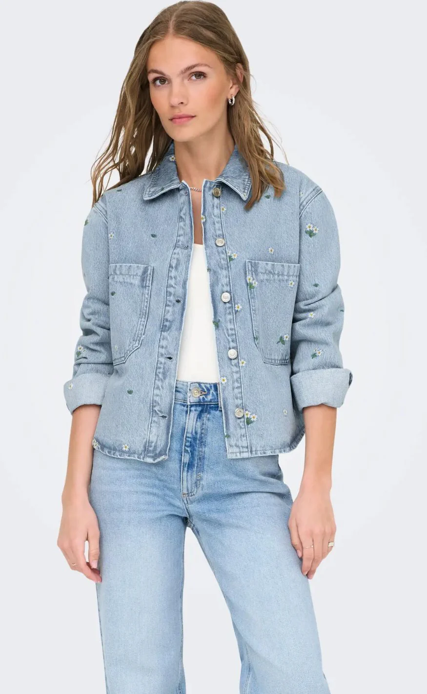 ONLY Skjorte - Cassie - Light Blue Denim - Image 3