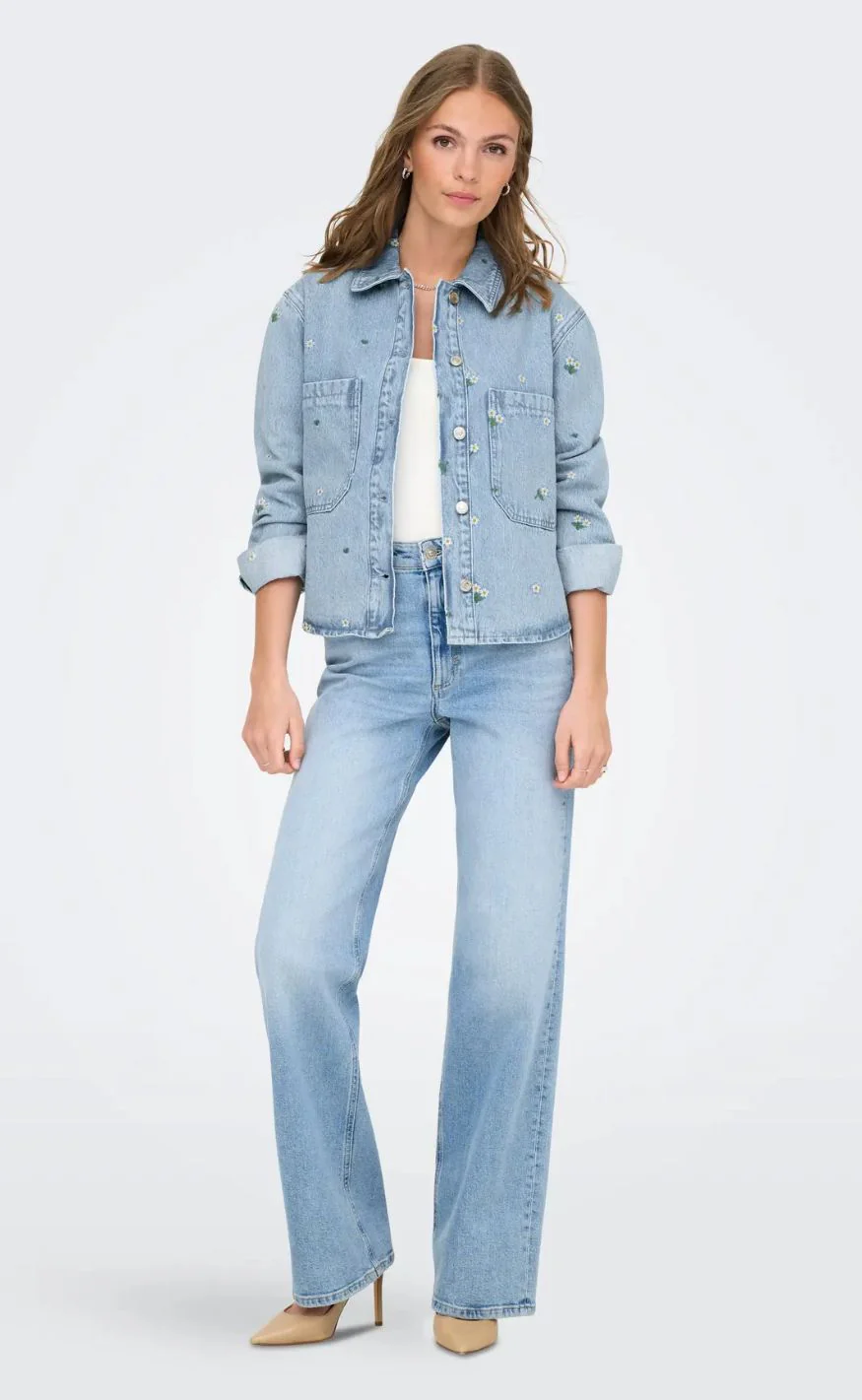 ONLY Skjorte - Cassie - Light Blue Denim - Image 6