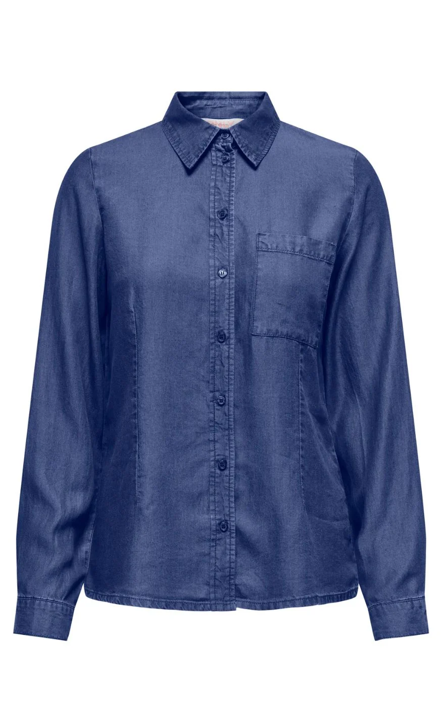 ONLY Skjorte - Charis - Dark Blue Denim