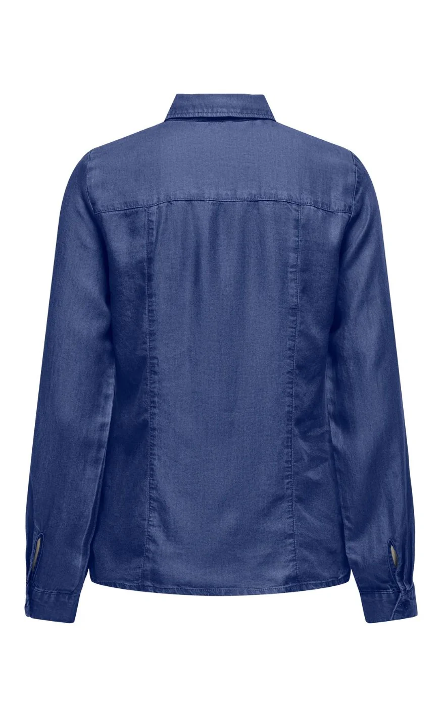ONLY Skjorte - Charis - Dark Blue Denim - Image 2