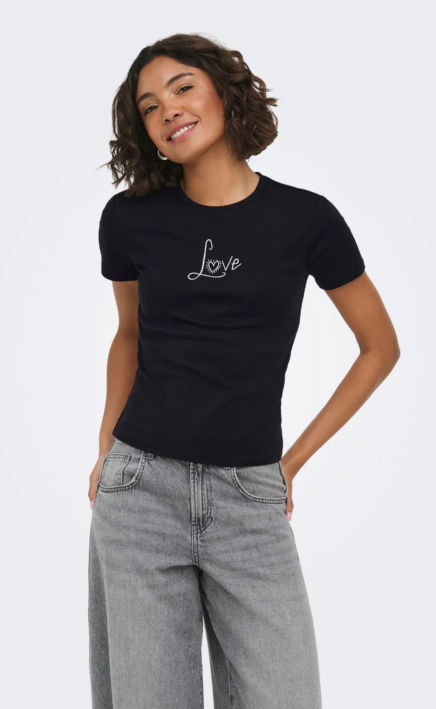 ONLY T-shirt - Kira New - Black Love - Image 2