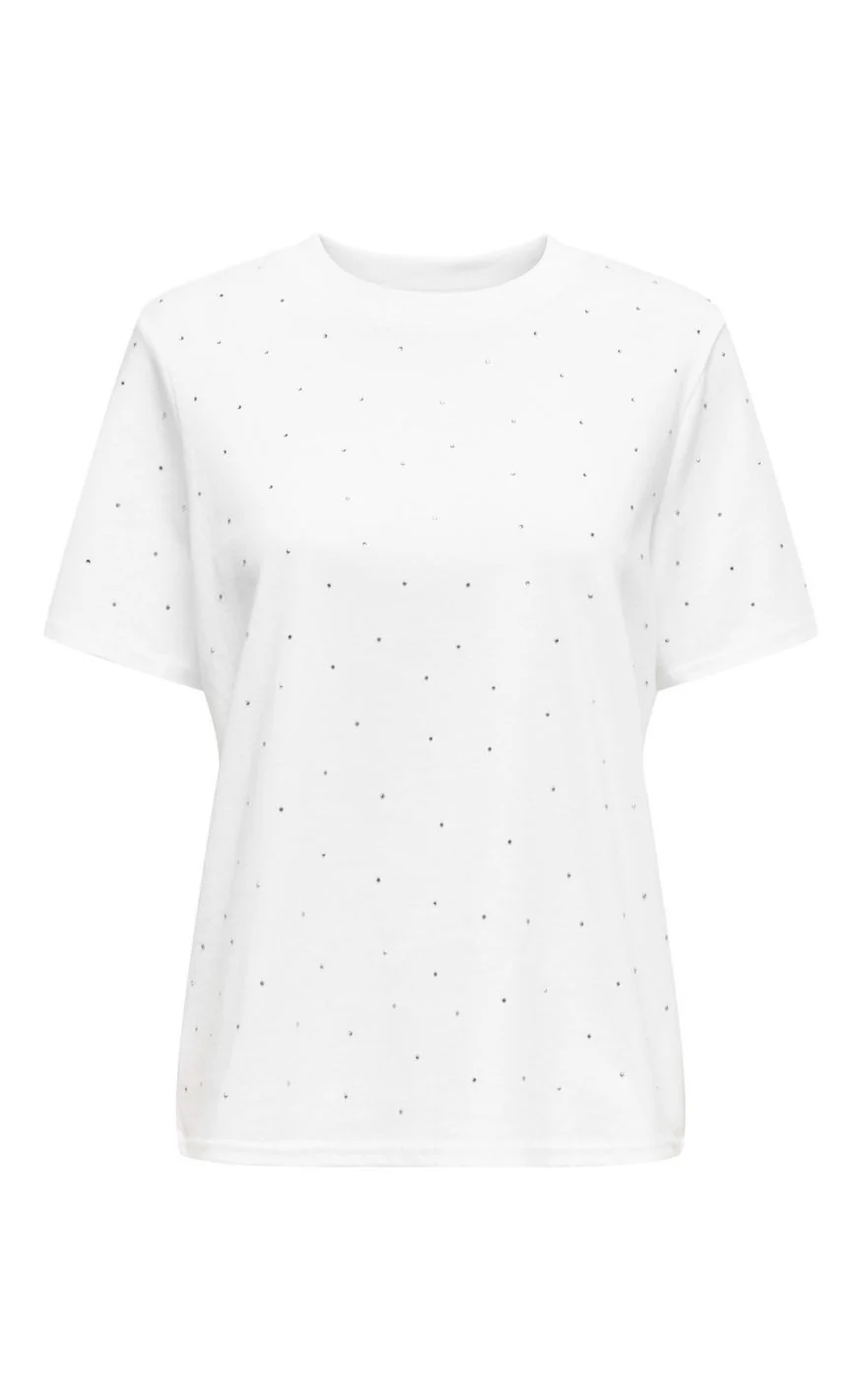 ONLY T-shirt - Monja Studs - White Studs - Image 2
