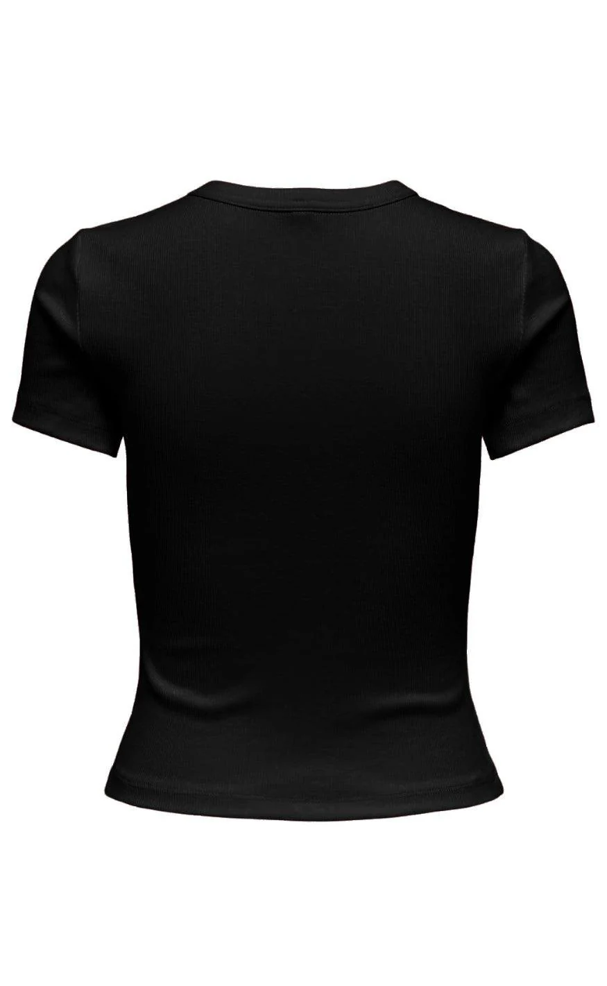 ONLY T-Shirt - Val - Black - Image 4