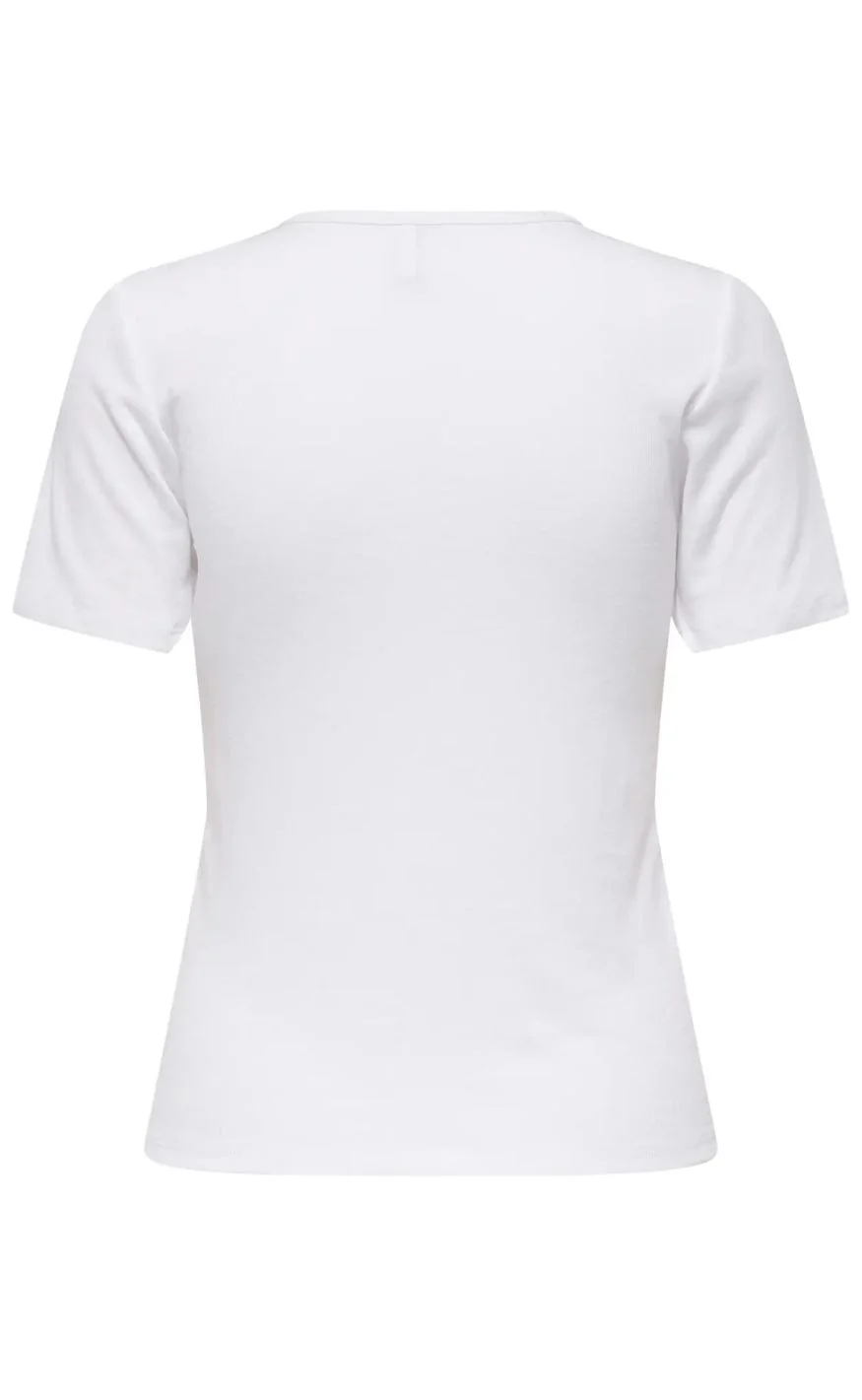 ONLY Top - Elli - White Heart - Image 2