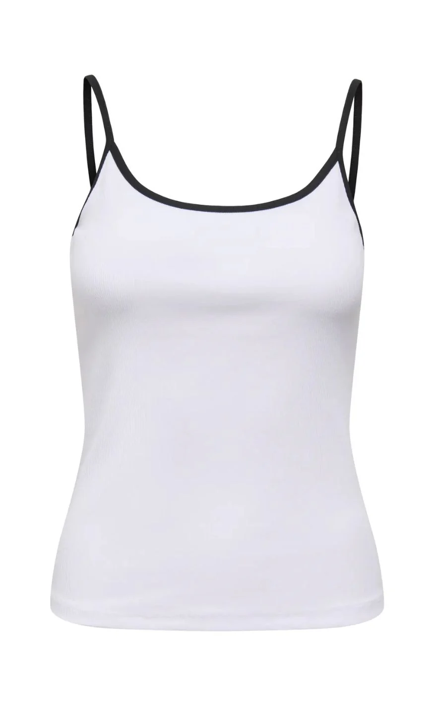 ONLY Top - Fenja - Bright White/Black Detail
