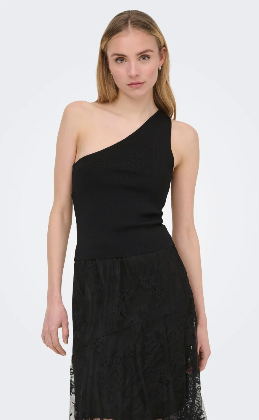 ONLY Top - Milo One Shoulder - Black - Image 2
