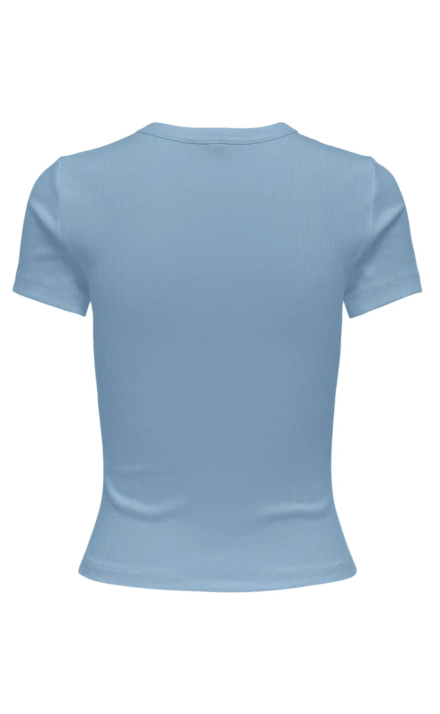 ONLY T-shirt - Val - Soft Chambray - Image 2