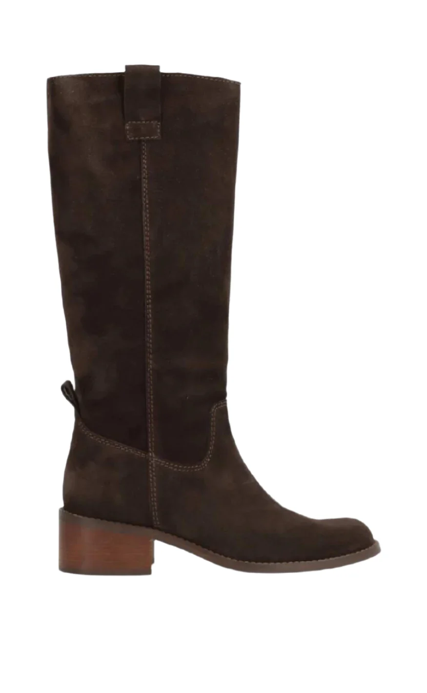 Phenumb Støvler - Martina Long - Suede Noir Cacao
