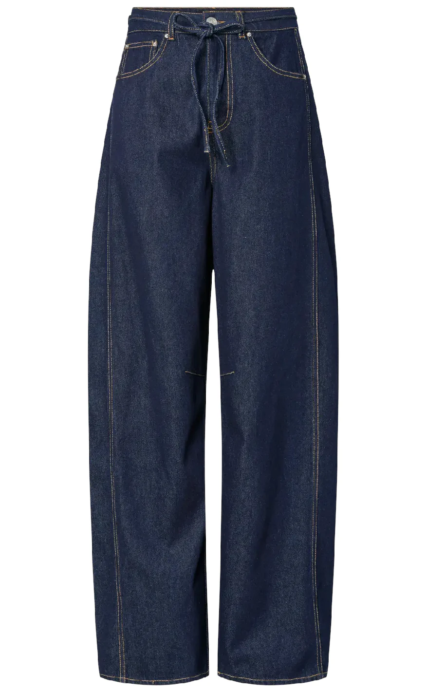 Pieces Bukser - Fenna - Dark Blue Denim